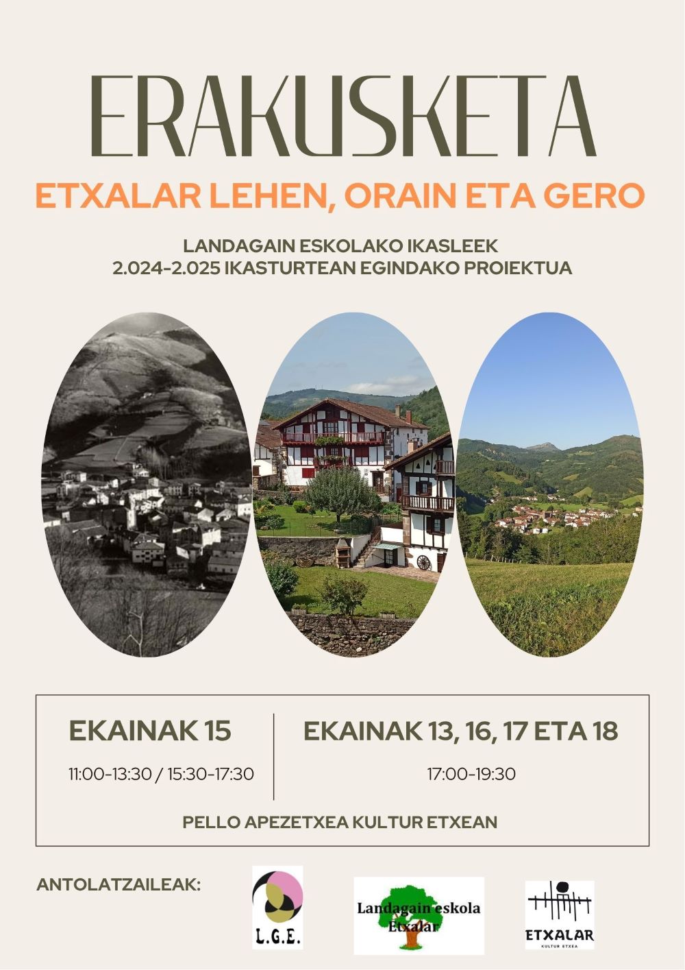 Etxalar lehen orain eta gero erakusketa