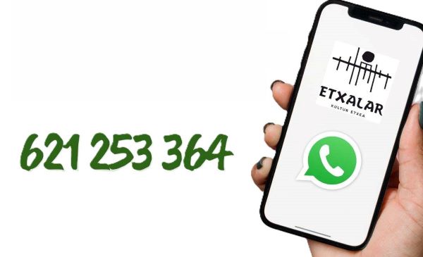 Ahora, se puede contactar por whatsapp con la Casa de Cultura Pello Apezetxea