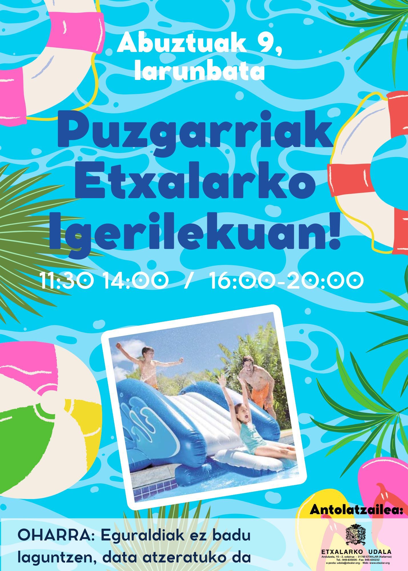 Puzgarriak igerilekuan 2025