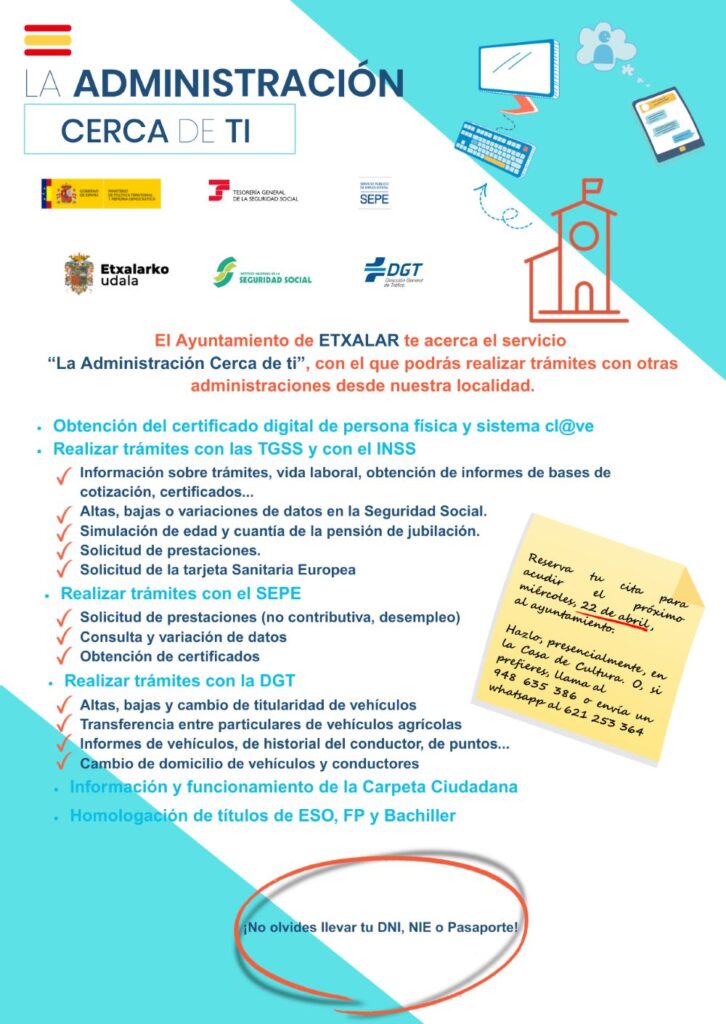 La administración cerca de tí Etxalar