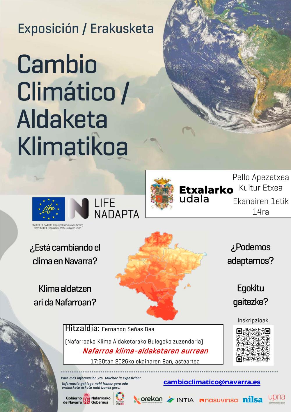 Aldaketa klimatikoaren erakusketa izen ematearekin