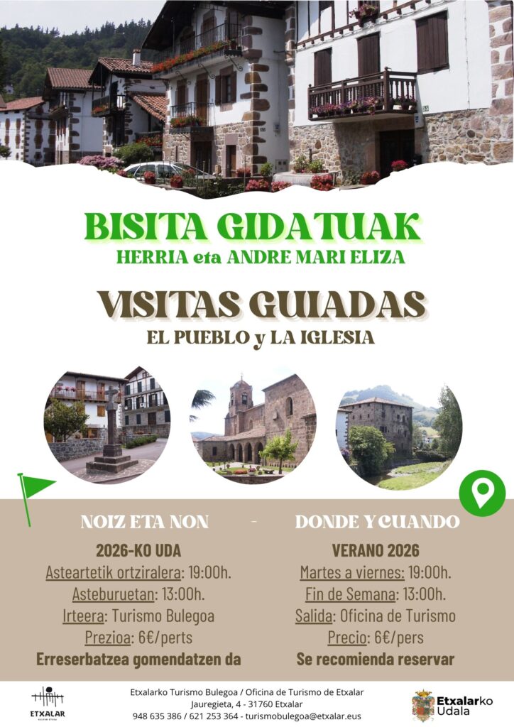 Bisita gidatuak 2026