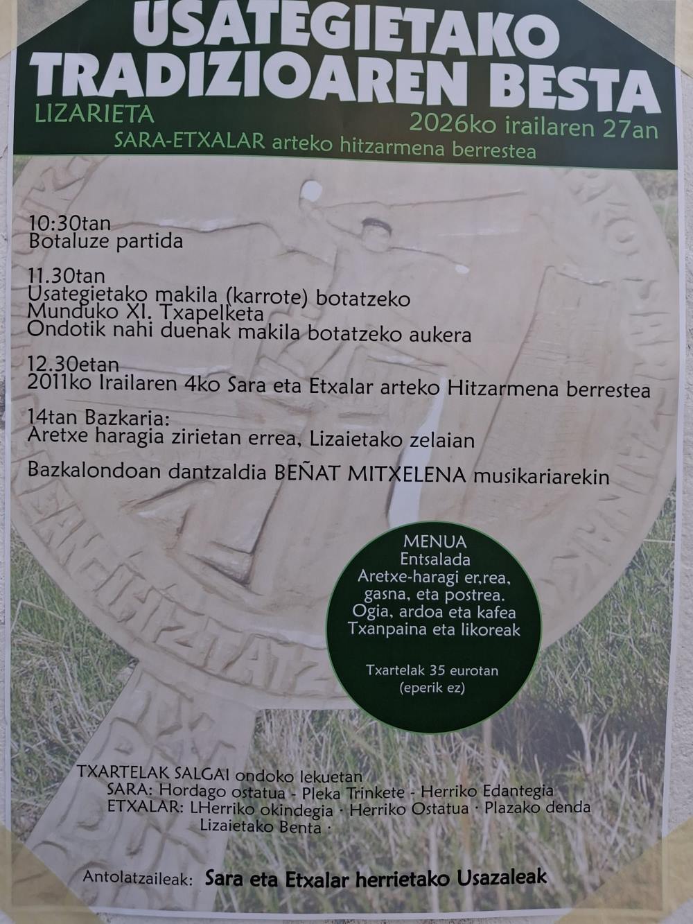 Usategietako tradizioaren besta 2026